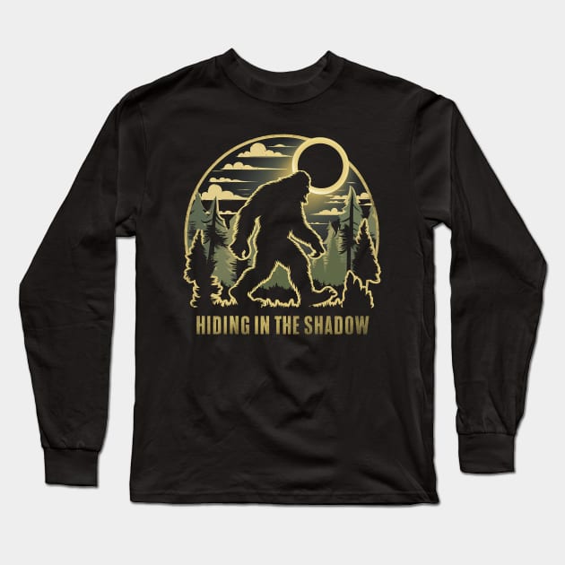 Eclipse Encounter: Bigfoot's Twilight Long Sleeve T-Shirt by WEARWORLD